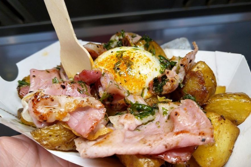 huevos rotos, Spanish tapa in Göteborg