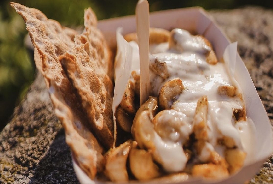 grillad svamp från vår foodtruck